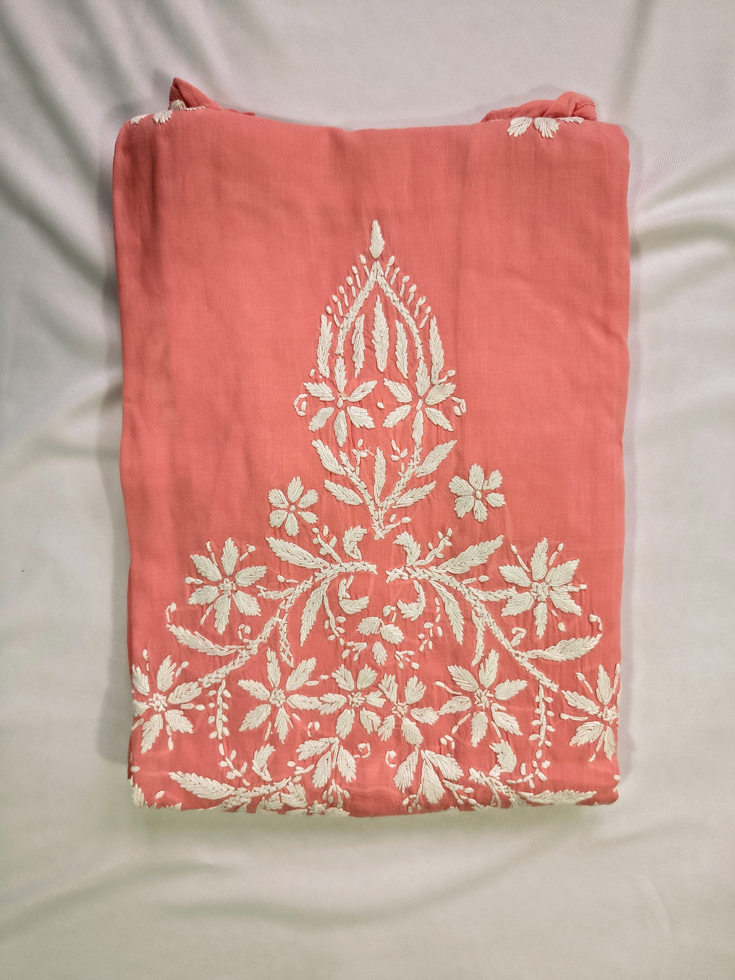 Modal Cotton Chikankari Kashmiri Women's Long Kurta