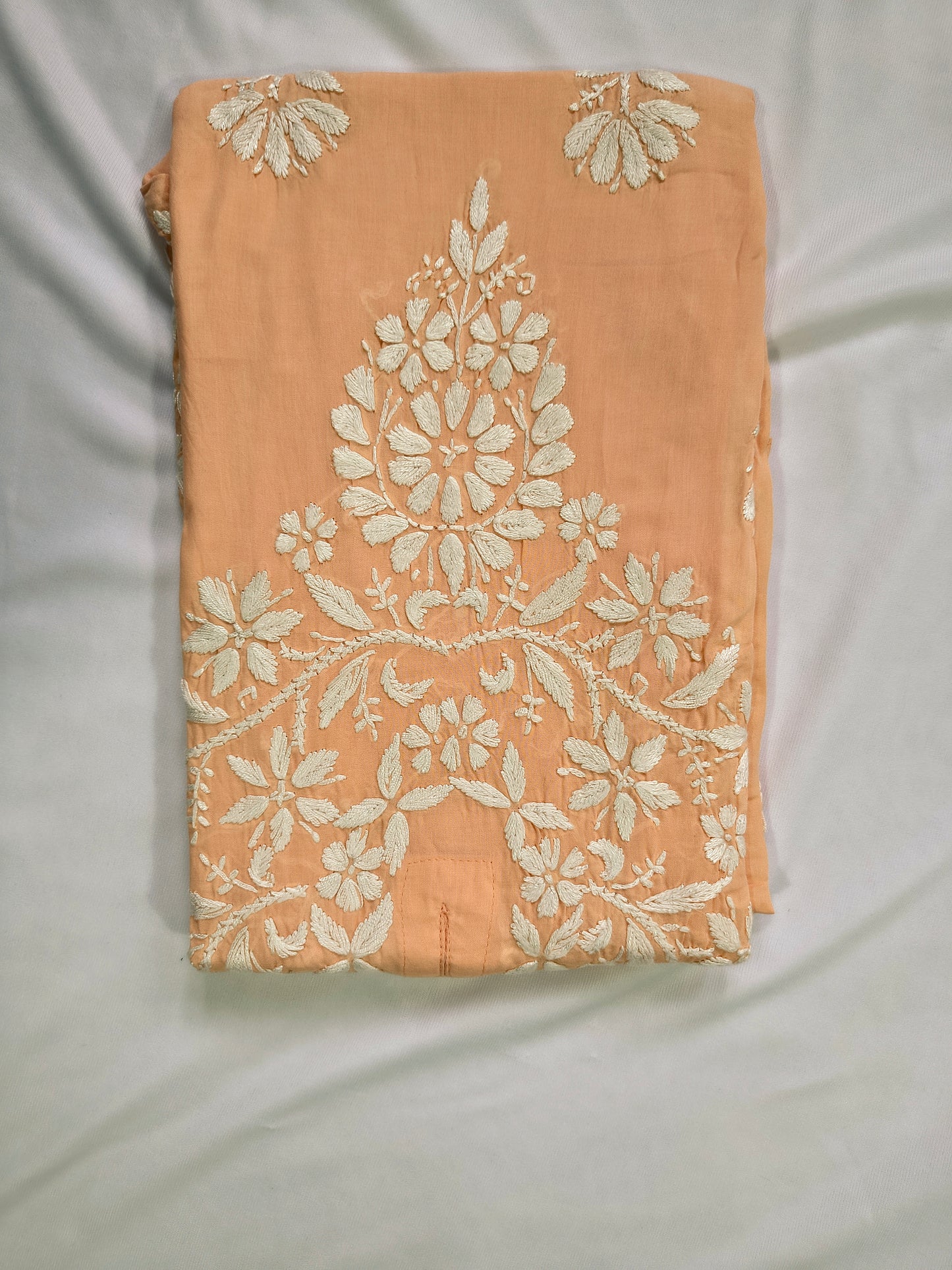 Modal Cotton Chikankari Kashmiri Women's Long Kurta