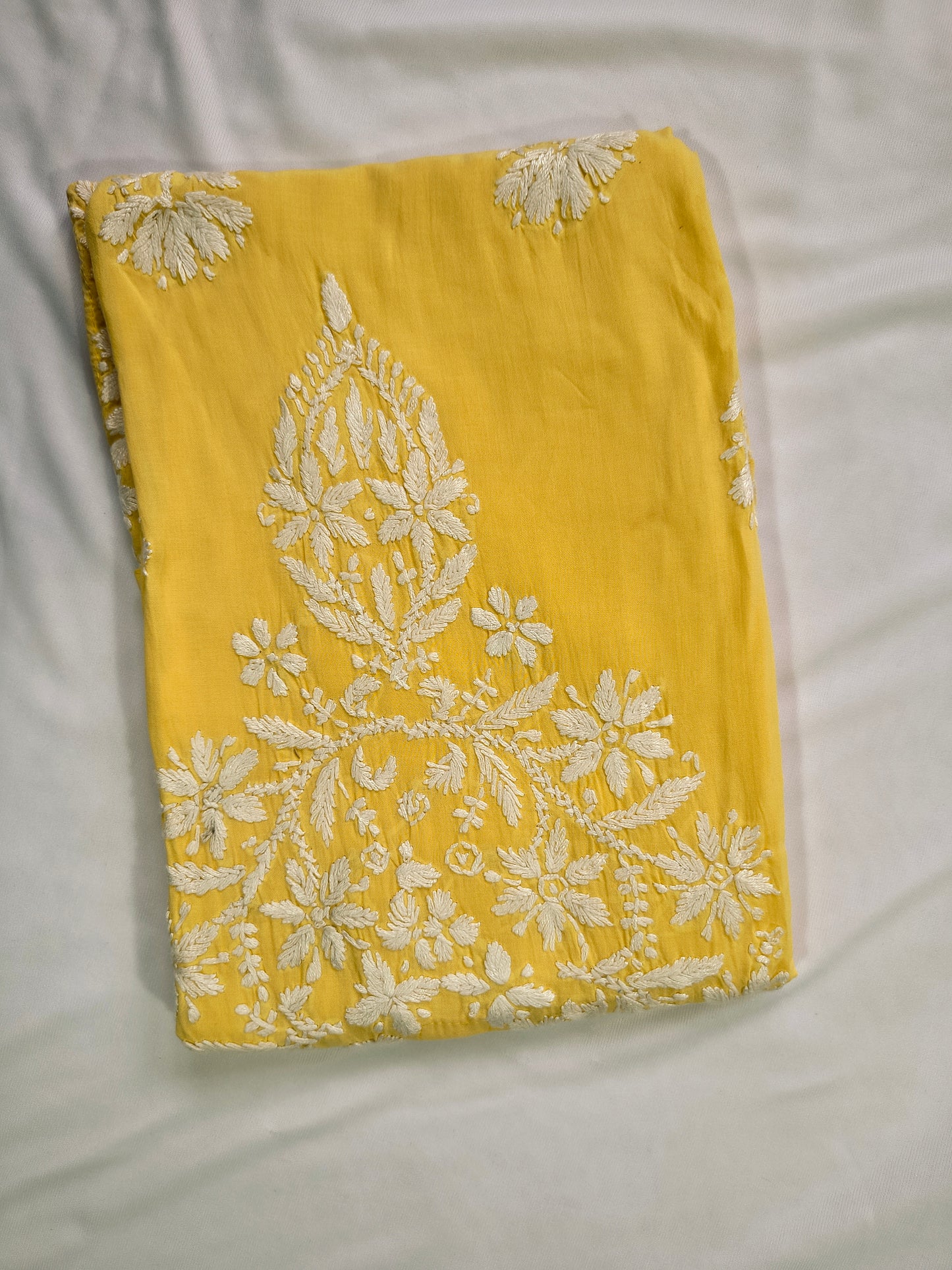 Modal Cotton Chikankari Kashmiri Women's Long Kurta