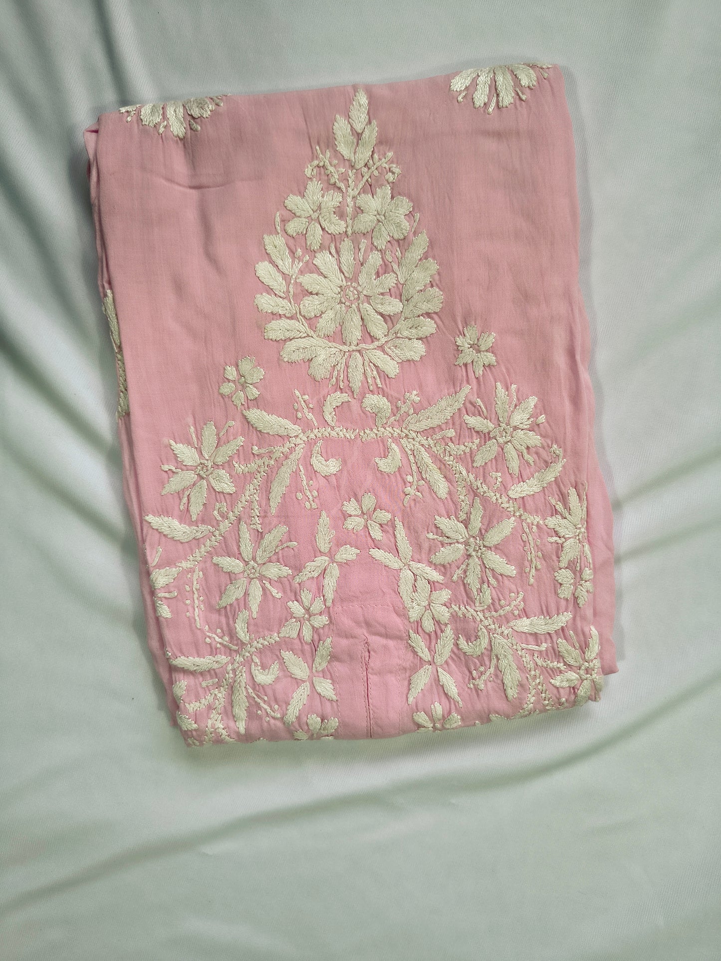 Modal Cotton Chikankari Kashmiri Women's Long Kurta