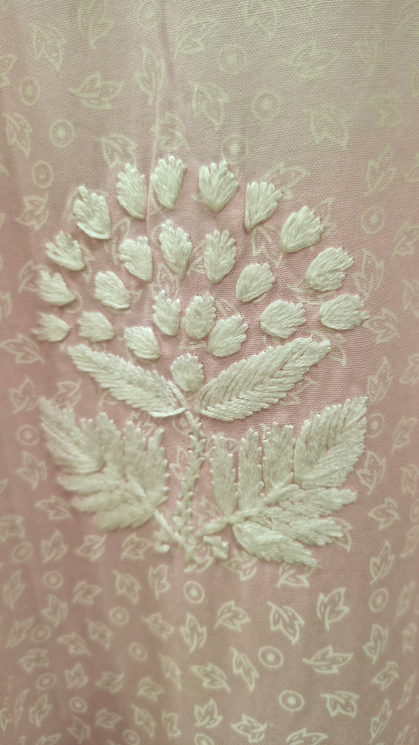 Rayon Chikankari Printed Women's Long Kurta