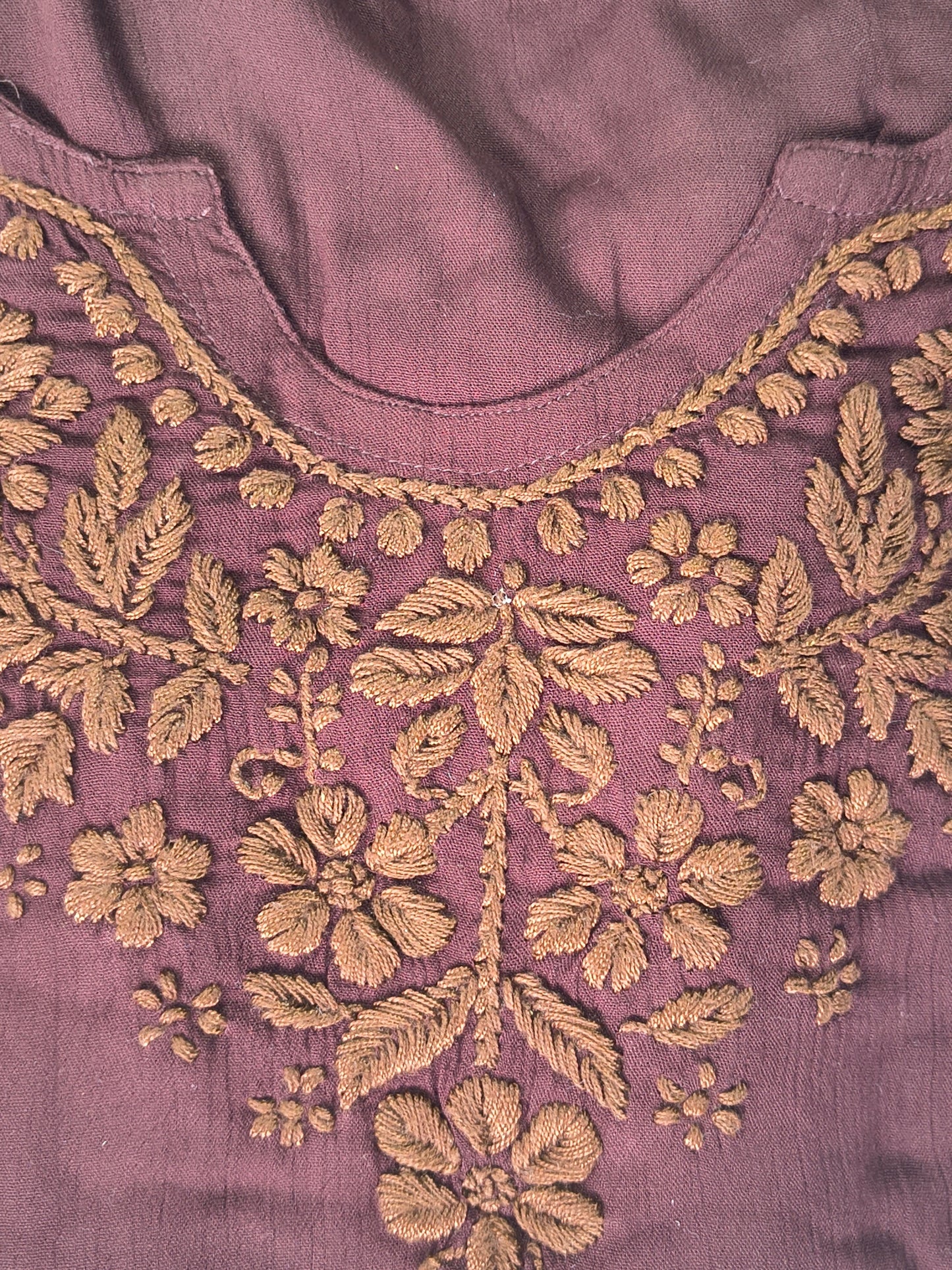 Rayon Chikankari Kashmiri Women's Long Kurta