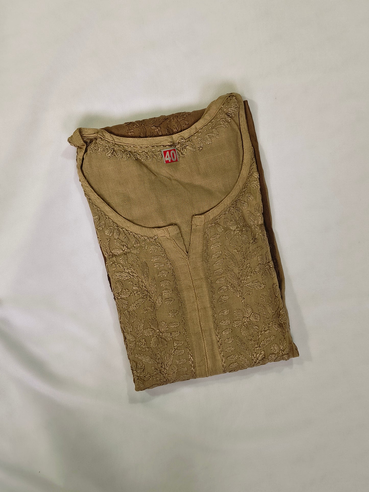 Linen Chikankari Women's Long Kurta