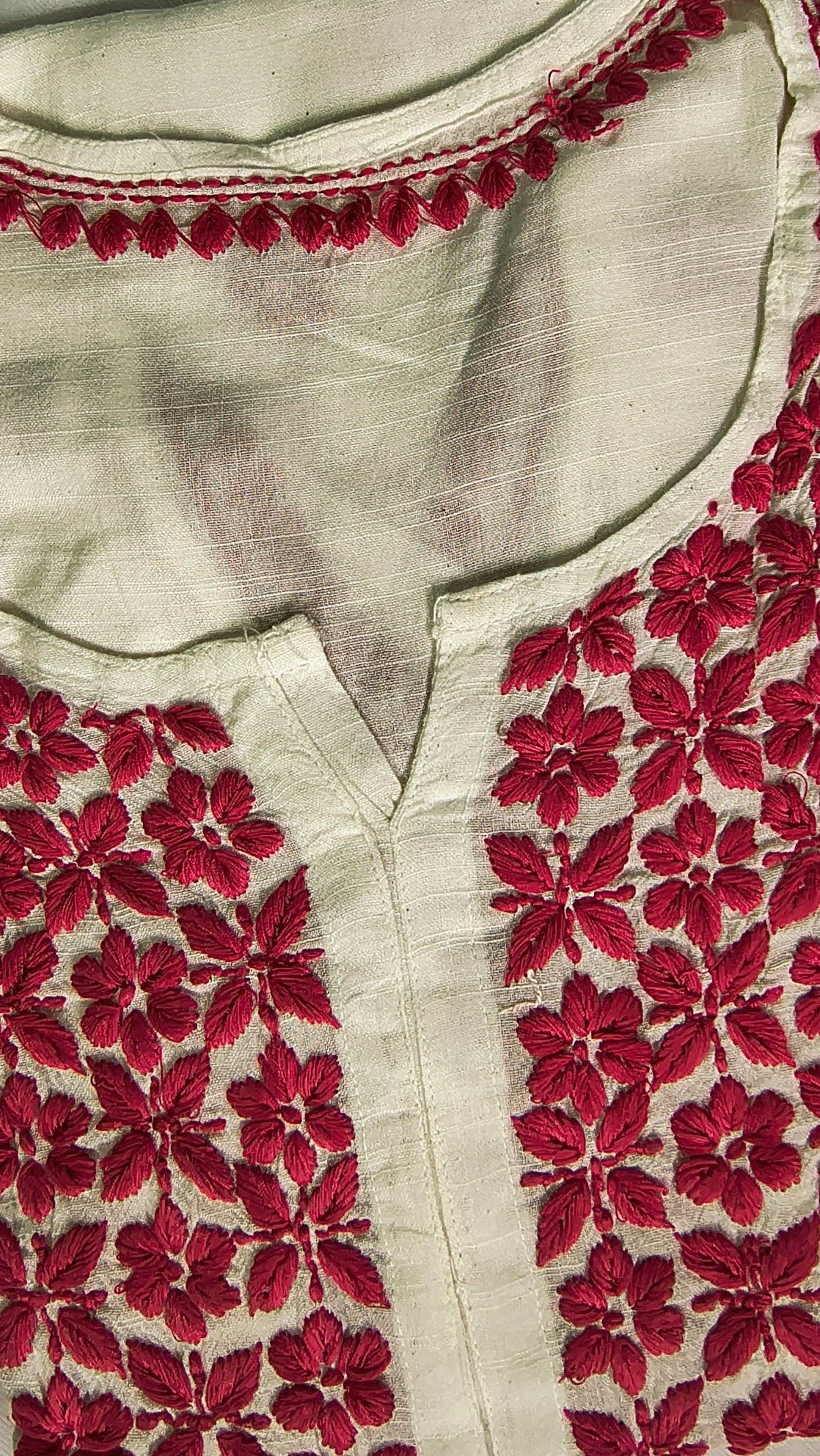 Cotton Chikankari Women's Long Kurta