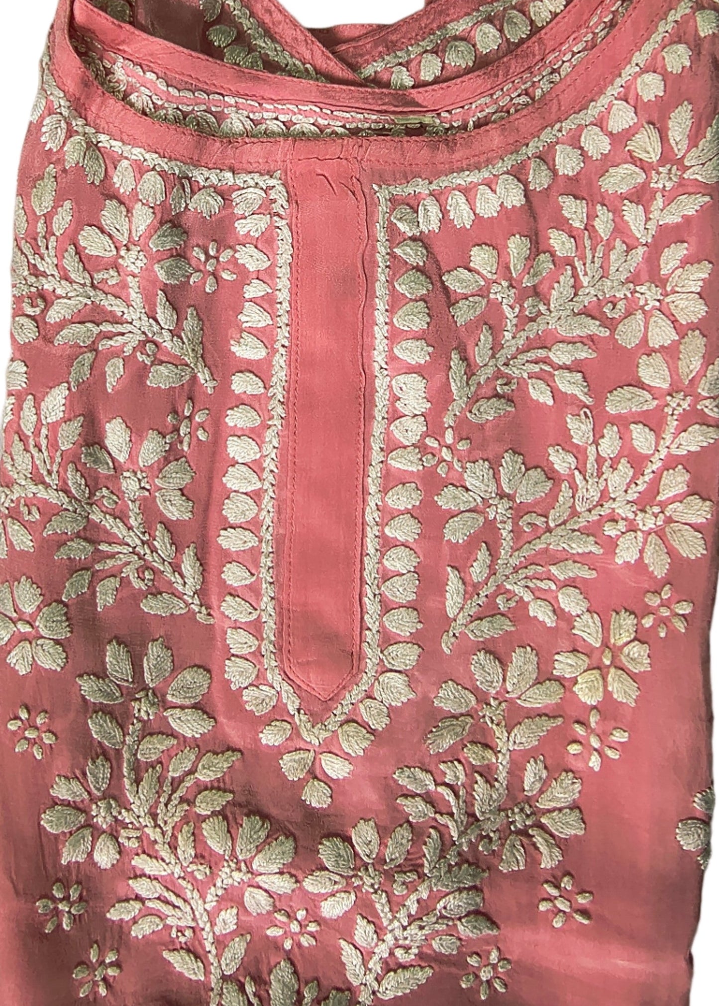 Crepe Chikankari Women's Short Kurta