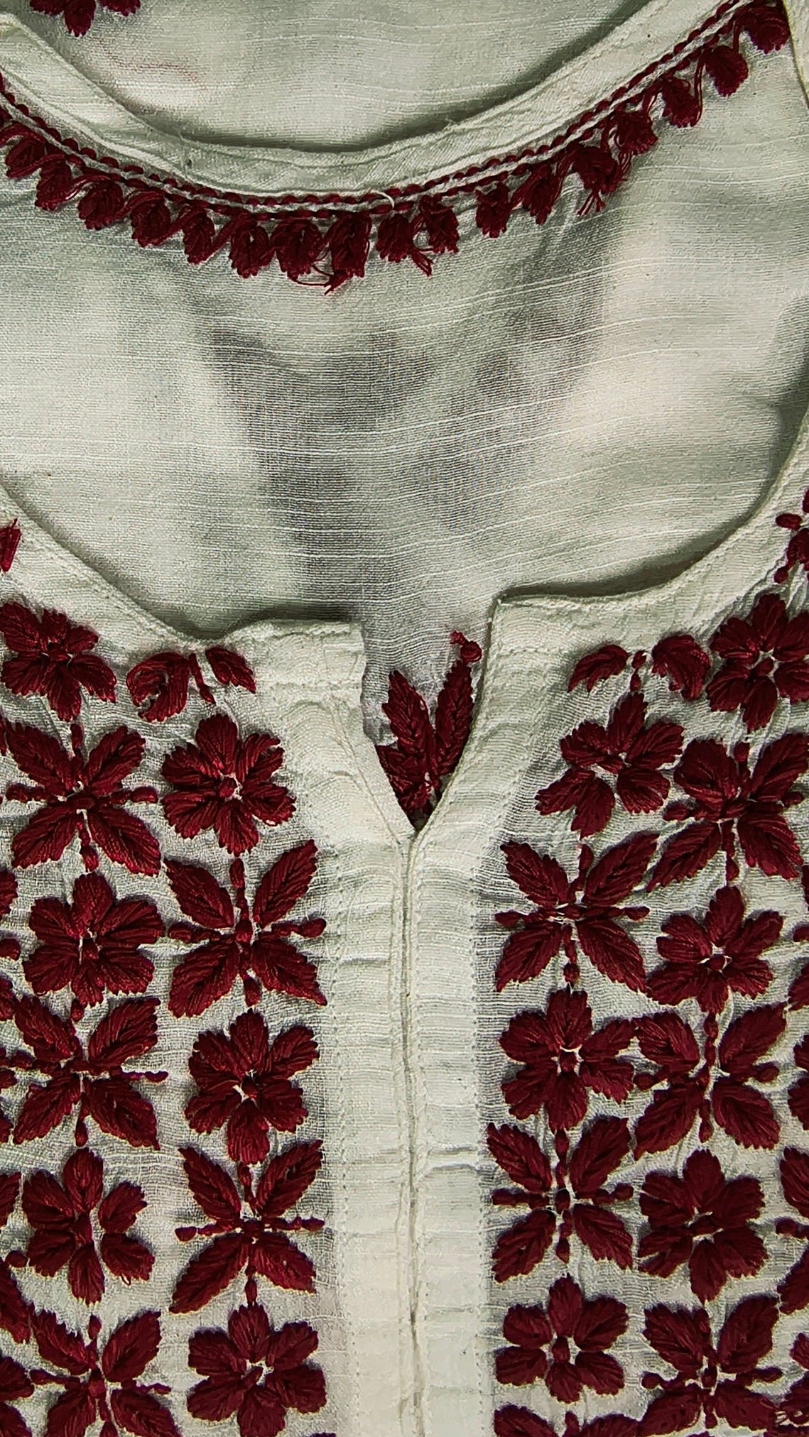 Cotton Chikankari Women's Long Kurta